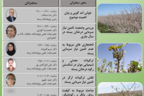 رویداد ملی مدیریت نیاز سرمایی درختان پسته بهمن 1404