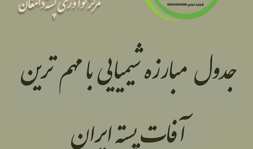 آفات مهم پسته ایران